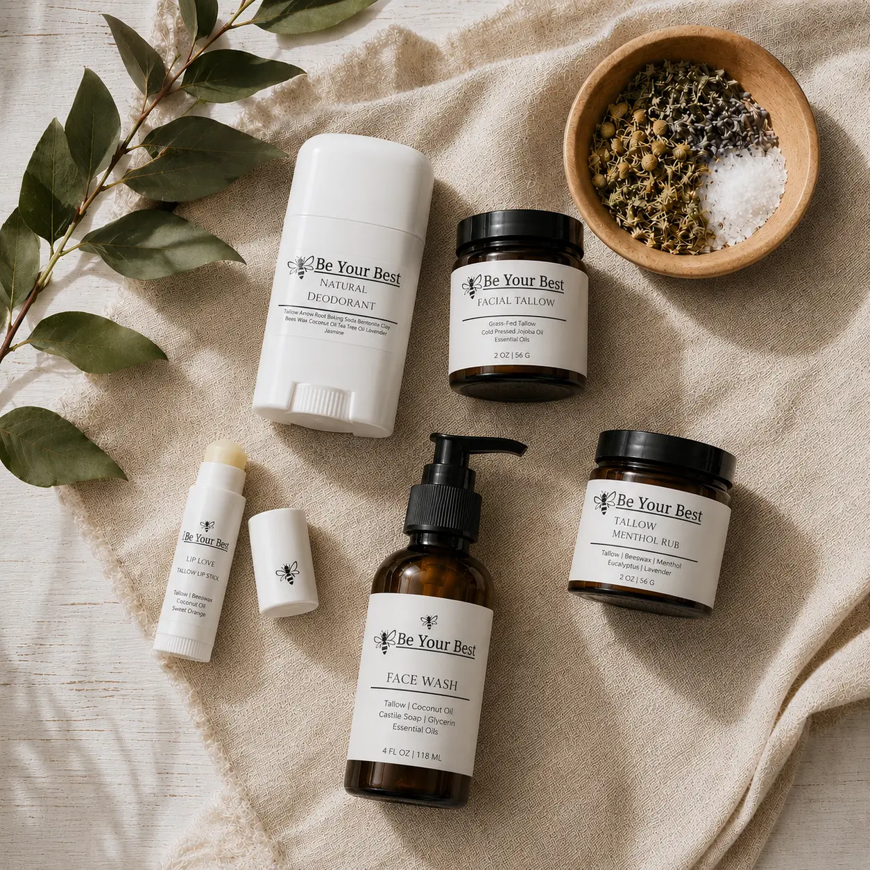 Natural wellness product collection